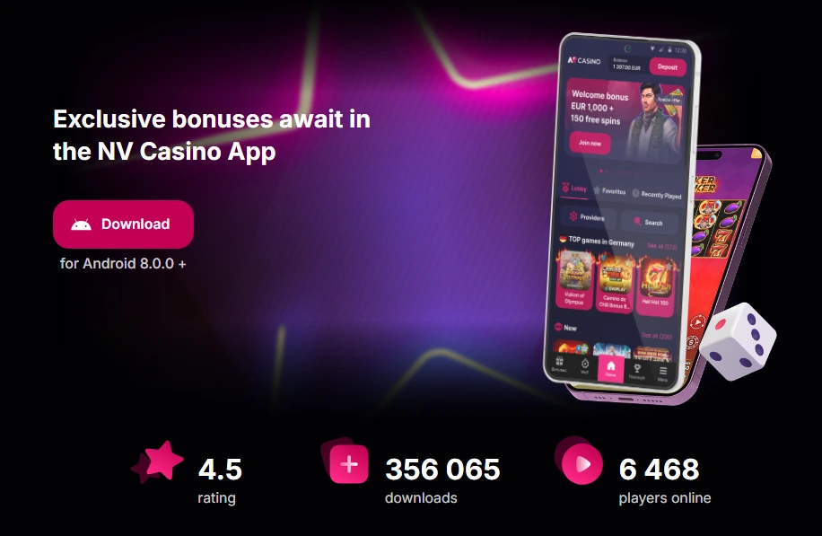 NV Casino APK download – mobilní vklady a výběry na Androidu a iOS